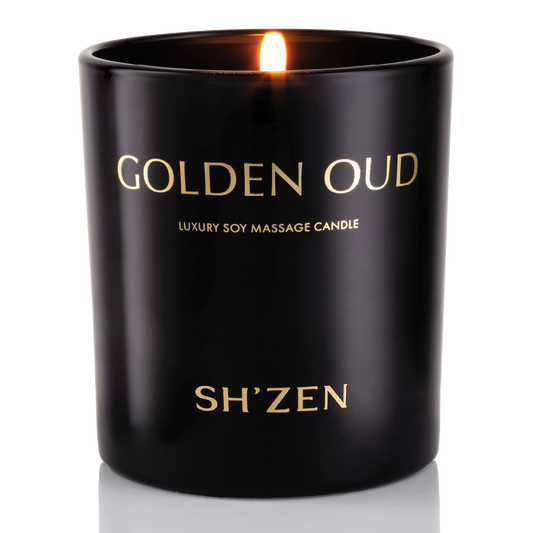 Golden Oud Luxury Soy Massage Candle - 205g